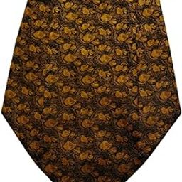 France Men's cravat ascot tie self design Golden color satin microfiber free size-16