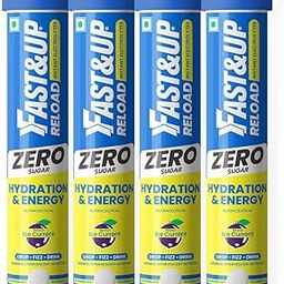 Reload Zero - Zero Sugar Instant Energy & Hydration Drink - Ice Current Flavour - 20 Effervescent Tablets, Pack of 4-30