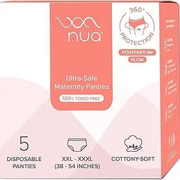 Nua Ultra-Safe Maternity Panties XXL-XXXL (38-54 INCHES) | Postpartum Bleeding and Clots | 4X More Absorbent | 360 Degree Protection | 25% Longer Absorbent Core | Super Soft Top Sheet | Breathable | Safe on Skin-22