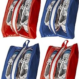 Shoe Bags for Travelling(Pack of 4)(12x16 Inch)/ Waterproof Nylon Storage Organizer Men & Women, Under Bed Storage Pouch/Shoes Bag for Storage-17