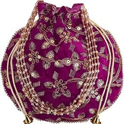 Potli Bags for Ladies for Wedding Return Gifts Ethnic Rajasthani Jaipuri Handmade Embroidery Matka Bag for Girls and Women-10