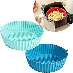 Round Silicone Air Fryer Liners (2 Pack) - Reusable Basket Liner - Non-Stick, Non-Toxic, BPA Free - Fits 3Qt to 5Qt Air Fryers-image-104