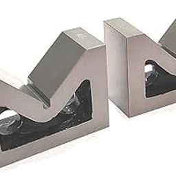 Buyohlic Seasoned Caste Iron v Block Pair ((75 x 56 x 31 MM (3" Inch)))-26