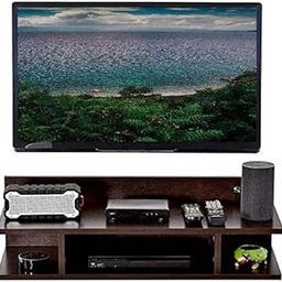Wall shelve,Home Decor,tv Stand,Wooden Setup Box Stand/Holder/WiFi Holder Wall Mount Shelf for Home Holding Speakers WiFi Router Game Console Remote Streaming Device-picture-4