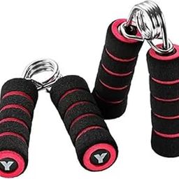 SPIRO Pack of 2 (One Pair) Hand Gripper Wrist Exerciser Fitness Foam Hand Grip for Gym Stretching Hand strengtheners for Men Women (Black & Pink)-image-37
