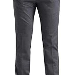 Men's Grey Self-Design Mid Rise Nylon Button Slim Fit Flat Front Slant Pocket Trousers-picture-18
