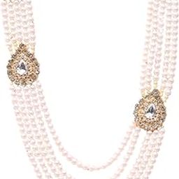 One Store India Men's Handmade Pearl Stone & Studded AD Necklace Jewellery (DM - 7861)-image-10