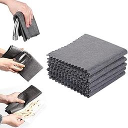 5PCS Thickened Magic Glass Cleaning Cloth,Streak Free Reusable Microfiber Cleaning Cloth,Glass Cleaning Rags,No Trace Absorben Instant Polishing All-Purpose Microfiber Towels(Grey-5pcs, 30*30CM)-image-41
