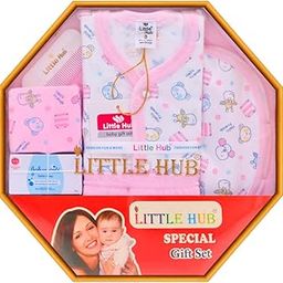 Little Hub 7-Piece Newborn Baby Gift Set, Unisex Pink (Pink)-image-99