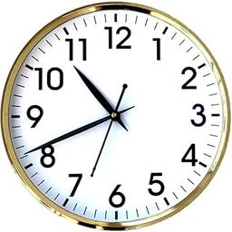 Stylish Round Wall Clock Modern Decorative Clock for Living Room, Bedroom, Kitchen & Office Large Wall Clock for Home Decor (Golden-26x26)-6
