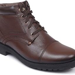 Men's Genuine Leather Stylish High Ankle Boots With Laces For Travelling/Office/Party ZA-4171 | Lace-up Shoes With 1-inch Heel, Memory Cushion Insole & TPR Sole-image-63