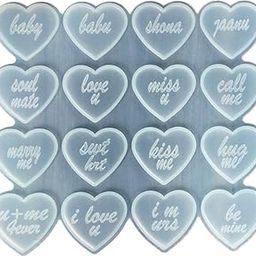 53ARTS Valentine Hearts Keychain Mould, 12 Style Heart Mold for Valentine Love Keychain for DIY Epoxy Resin Art, Set of 1-image-91