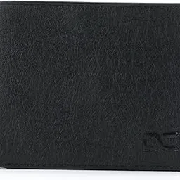 dezire crafts Men’s Denim PU Leather Bifold Wallet | Compact & Stylish | 3 Card Slots, ID Window, Coin Pocket, 2 Currency Compartments & Hidden Pockets | Ideal for Everyday Use, Office & Travel (Black)-picture-2