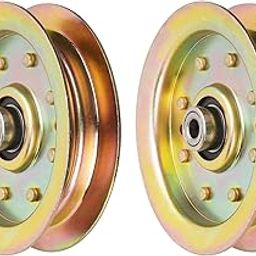 Dibanyou Flat Idler Pulley Replaces for Cub Cadet 01004101 02004447 Husqvarna 539976688 596739801 Craftsman ZTL7500 LTX1050 Z-Force 44" 50" Decks,2 Pack-image-48