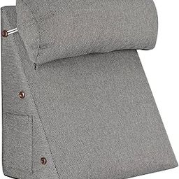 Wakefit Adjustable Wedge Pillow | Prevents Acid Reflux & Snoring | Made of Memory Foam with Adjustable Micro Fiber for Neck and Back Support| Soft Washable Cover | Grey-image-72