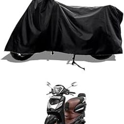 GROFATIK - Hero Pleasure Plus BS6 XTEC Bike - Scooty Cover with UV Protection, Water Resistant and Dust Proof Fabric_190T (Black_Look)_ Suitable Cover for Hero Pleasure Plus BS6 XTEC-13