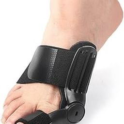 Frackson Plastic Bunion Splint Pad,Toe Straightener Bunion Corrector Splint With Toe Fracture Support&Foot Support For Pain Relief Toe Separator Orthotics Thumb Corrector For Care For Women & Men (Black)-36