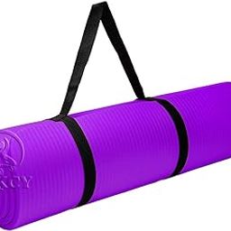 MAXWELL® Yoga Mat for Women and Men Fitness(SIZE-4mm) with Carrying Strap Extra Thick & Large Excercise Mat for Workout Yoga Fitness Anti Tear Anti Slip(Color-Purple) (Qnty-1 Pcs)-image-98