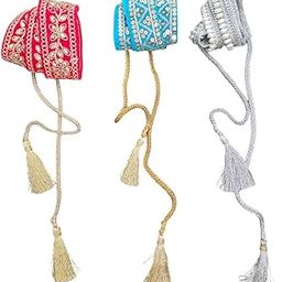 Traditional Embroidery Pack of 3 Women Waist Belts for Garba, Navratri and Festivals-image-63