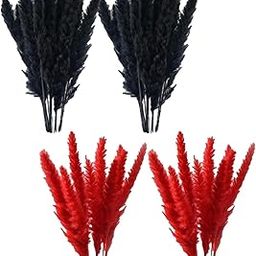 HEAVENGLOW 60pcs Dried Pampas Grass Phragmites Reed Flower Bunch Home Wedding Decor-image-75