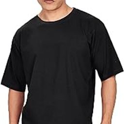 Men’s 100% Cotton Relaxed Fit Half Sleeve Tshirt for Men –Drop Shoulder Front and Back Solid Round Neck T-Shirts (Pack of 1)-image-1