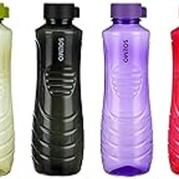 Amazon Brand - Solimo 1 Lt Water Bottle | Multicolor | Set Of 6 (Peacock) - Polyethylene Terephthalate-image-39