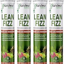 Grandeur Lean Fizz Effervescent Tablets Infused With 4G- Green Coffee, Garcinia Cambogia, Grapeseed Extract And Green Tea for Weight Loss Management And Metabolism | Helps To Improve Energy And Burn Fat | Detox | 60 Effervescent Tabs | PACK OF 4-image-20