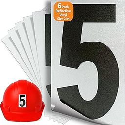 iSYFIX Black Vinyl Numbers 5 (Five) Stickers - 6 Pack 2 inch - Premium Decal, White Background & Pre-Spaced for Mailbox, Signs, Window, Door, Cars, Trucks, Home, Business, Address, Indoor & Outdoor-image-71