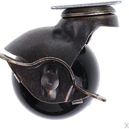 UJEAVETTE 4 Pcs 1.5'' Swivel Ball Caster PP Wheels with Brake Lock Screw-in Universal-image-30