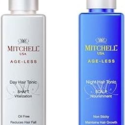 Mitchell USA Day & Night Hair Tonic | Reduces Hair Fall & Maintains Growth | Reduce Frizz And Provides Sun Protection | Lotus Seed Extracts, Argan Oil And Wheat Germ Oil | For Unisex | 100Ml + 100Ml-image-67