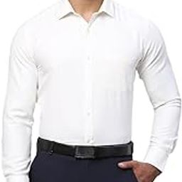 Slim Fit Cotton Polyester Blend Structure Pattern Semi Cutaway Collar Formal Shirt-image-22
