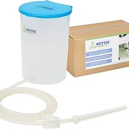 NETTIE Premium Enema Kit, 1500ml can with lid, extra-long 1.5-meter PVC tube, pinch clamp and enema nozzle for home use – Pack of 1-16