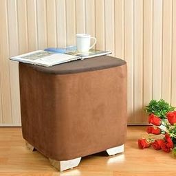 PLATINUM WOOD CRAFT Foam Standard Ottoman (Finish Color - Brown, Pre Assembled)-image-31