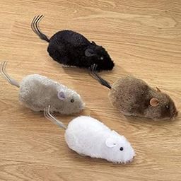 Mallexo Wind Up Moving Rat Toys for Kids Mice Set of 4PCs Running Mouse Toys for Girls and Boys Multi-Color Mouses Toy for Dog and Cat Toys - Plastic & Fur Mouse Playset for Best Birthday Gift Set-image-48
