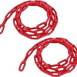 REZNOR Heavy Duty Thermoplastic Coated Metal Link Chain Set for Hammock Swing Indoor Outdoor (Red, 2 Meter)-image-15