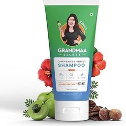NIDHI’S GRANDMAA SECRET Herbal Shampoo for Hair Fall | Natural Shampoo for Dandruff with Curry Leaves & Hibiscus | For Frizzy & Damaged Hair | For Men and Women | Paraben & Sulphate Free | 50mL-picture-21