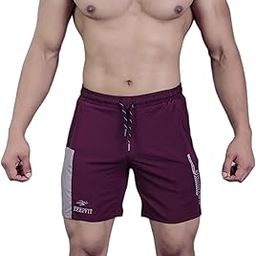 Men's Maroon Swimming Shorts with 2 Pockets-image-22