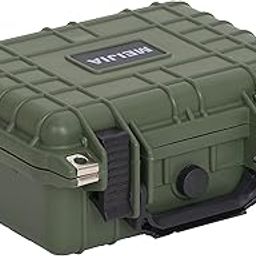 MEIJIA Portable All Weather Waterproof Protective Hard Case,Compact Camera Case with Customizable Foam, Fit Use of Drones,Camera,Equipments, Green, 10.62" x9.68"x4.87", Hard Case-image-18
