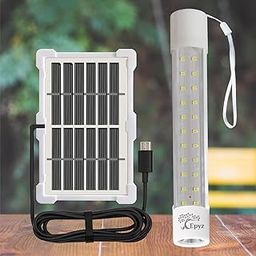 Epyz Solar Light Outdoor Rechargeable LED Tube Lights for Home Outdoor Indoor with AC/DC Tube Light with All in one Features Along with Pair of Magnetic Clamps [Pack of 1, 22LED White Light ]-15