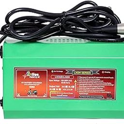 EVLIYA EV SCOOTY & Bike Chargers 48 Volt / 6 Amp / 58.8 Volt Auto Battery Cutt-Off (XLR Round PIN Hero Type Connector) with Digital Display (Lithuim Battery Charger) Suitable for All e-Vehicles-image-94