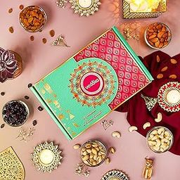 Amazon Brand - Vedaka Dry Fruits Gift Box | 1 Kg | Premium Dry Fruits | Almonds, Cashews, Raisins, Pistachios & Cranberries | 200 G Each-image-95