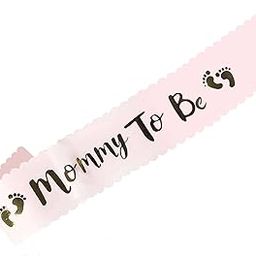 Wanna Party Mommy To Be Sash Peach With Gold Foil Printing for Baby Shower Decoration Items/Mom to Be Sash For Maternity/Pregnancy Photoshoot Props, Mom to Be Sash-image-78