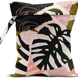 zcyxuuw Wet Bag, Wet Dry Bag, Wet Bag for Swimsuit, Travel, Beach, Pool, Stroller, Diapers, Dirty Yoga Gym Clothes, Makeup Bag, Waterproof Tropical Palm Leaves Decor Jungle Palm Leaf Favors, palm-picture-32