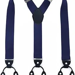 chuongkaiye Men's Y Shaped Suspenders with 6 Metal Clips Adjustable Elastic Straps for Trousers and Pants-picture-25