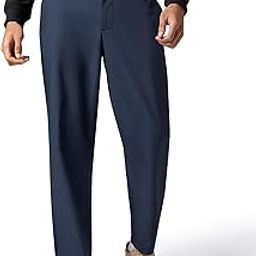 Men's Straight Fit Mid Rise Soft Stretch All Day Quick Dry Casual Pants-picture-22