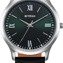 Karishma Quartz Analog Green Dial Leather Strap Watch for Men-1825SL16/NT1825SL16-38