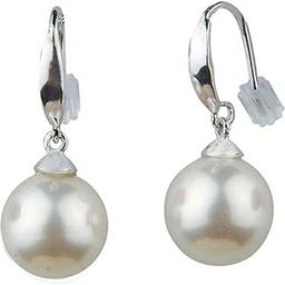Women's Silver Plated Freshwater Pearl Drop Hook Earring, Hook Earrings For Women, Trendy Pearl Drop Hook Earrings, Silver Hook Earrings For Women, Silver Pearl Hook Earrings-image-4