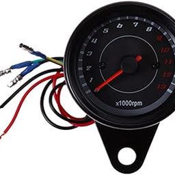 Enakshi® Universal Motorcycle Tachometer RPM Gauge with LED Backlight Light Black|Parts & Accessories | Motorcycle Parts | Instruments & Gauges | Other Instruments & Gauges-24