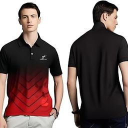 Unisex Adult Collar Neck Printed Design Sportswear T-Shirt with Half Sleeves | Regular Dry Fit Gym Yoga Cyle Gym Running Cricket Sports Tees-picture-17
