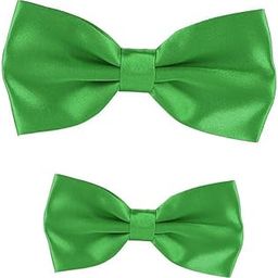 Matching Men & Kids Bow Tie Set Formal Adjustable Bowtie for Father & Son Family Events Elegant Satin Polyster Bowtie for Dad and Kid-image-19